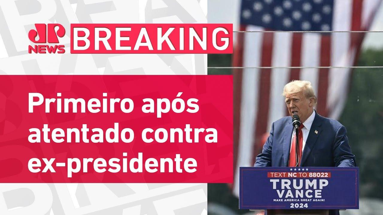 Trump usou vidro à prova de balas em comício ao ar livre | BREAKING NEWS