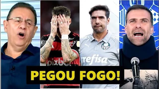 "QUÊ??? ISSO É UMA PALHAÇADA! Tem que RECLAMAR desse..." DEBATE FERVE sobre Flamengo e Palmeiras!