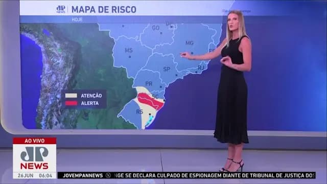 Rio Grande do Sul tem alerta para temporais nesta quarta (26) | Previsão do Tempo