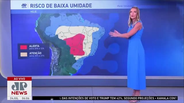 Tempo seco segue atingindo grande parte do Brasil nesta quarta (24) | Previsão do Tempo
