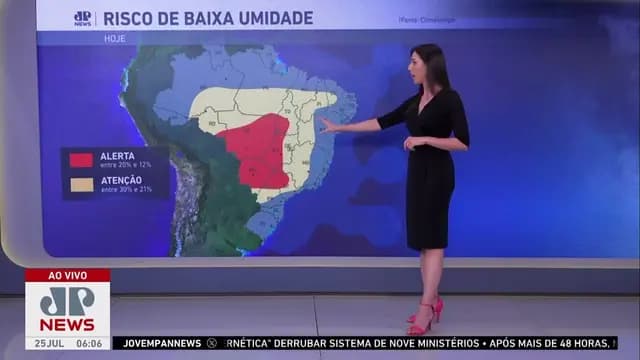 Índice de umidade do ar segue baixo em grande parte do Brasil nesta quinta (25) | Previsão do Tempo