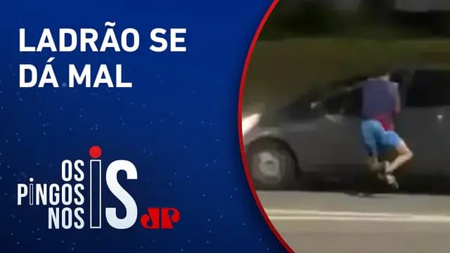 Homem fica preso à janela de carro e é arrastado no Rio de Janeiro
