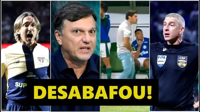 "É INSUPORTÁVEL! E A CBF TOLERA! REPAREM: nos jogos do Palmeiras e São Paulo..." Mauro Cezar CRITICA