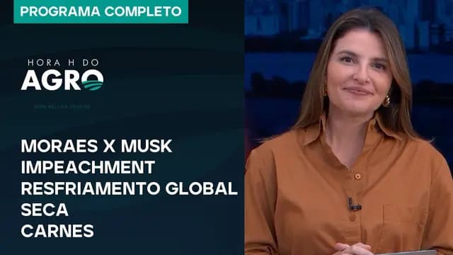 Moraes x Musk, resfriamento global, eleição na Câmara e carnes | Hora H do Agro 07/09/24