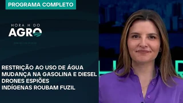 Restrição ao uso da água, drones espiões e mudança na gasolina e diesel - Hora H do Agro 14/09/24